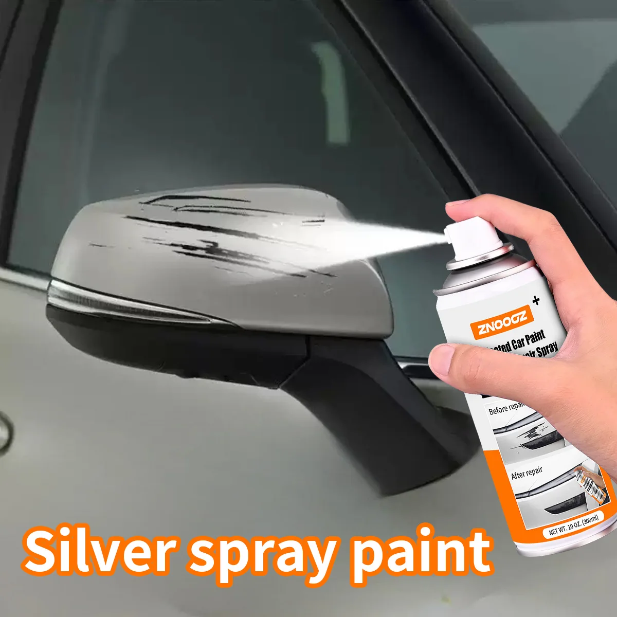 Silver Car Scratch Repair Spray Car Scratch Paint Pen Deep Scratch Repair Removal Silver Car Paint Pen 300ml