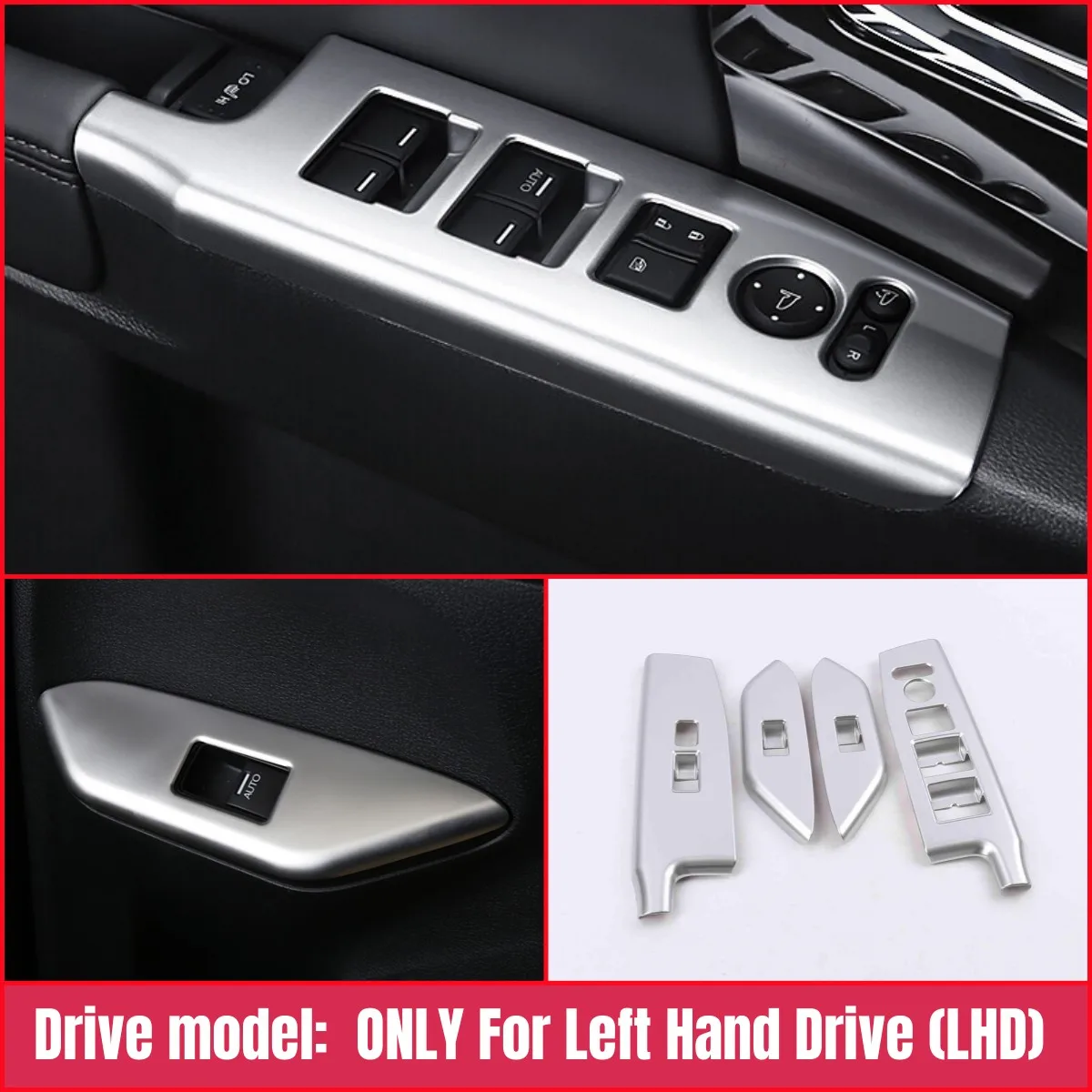 

ABS Chrome Car Door Armrest Window Glass Lift Switch Button Panel Sticker Cover For Honda Odyssey 2015 2016 2017 Accessories