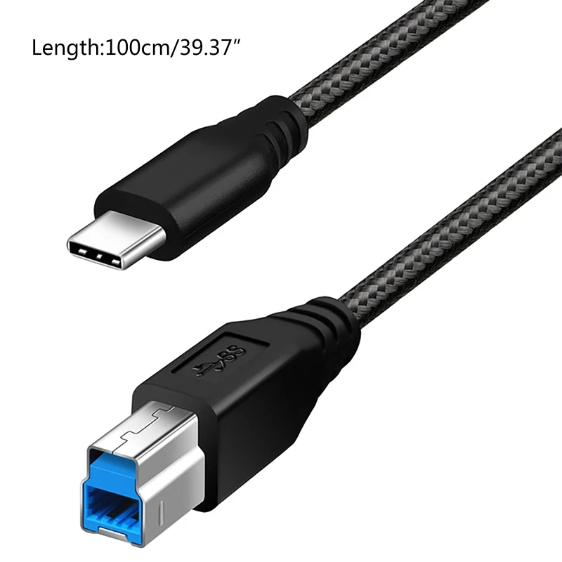 Type-C USB Printer Cable Type C To USB-B 3.0 5Gb Fast Speed Cord for MacBooks Computer PC Laptop Scanner USB Printer