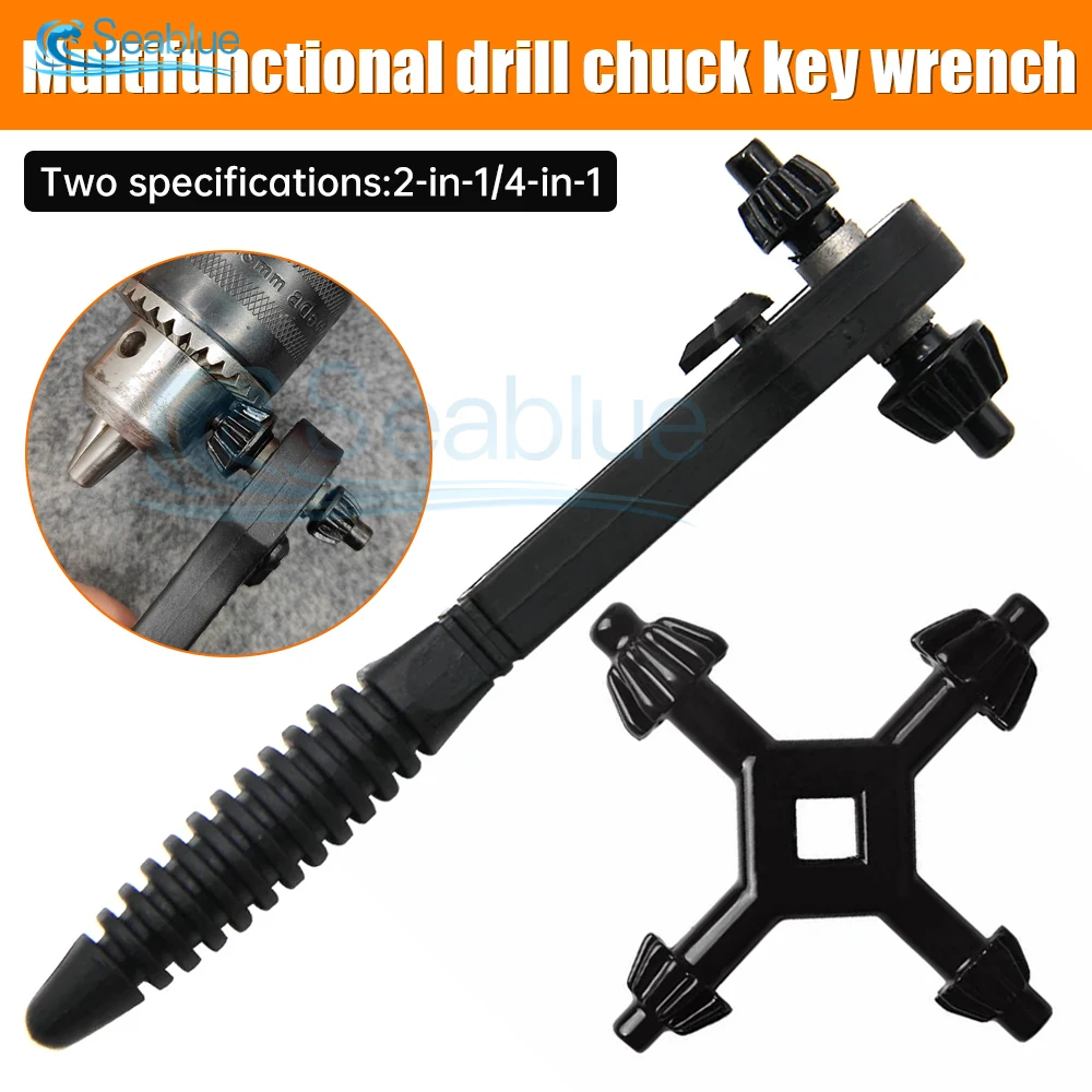 Multi-function Cross Spanner Mini Portable Drill Chuck Key Wrench Bidirectional Quick Ratchet Wrench Quality Maintenance Tools