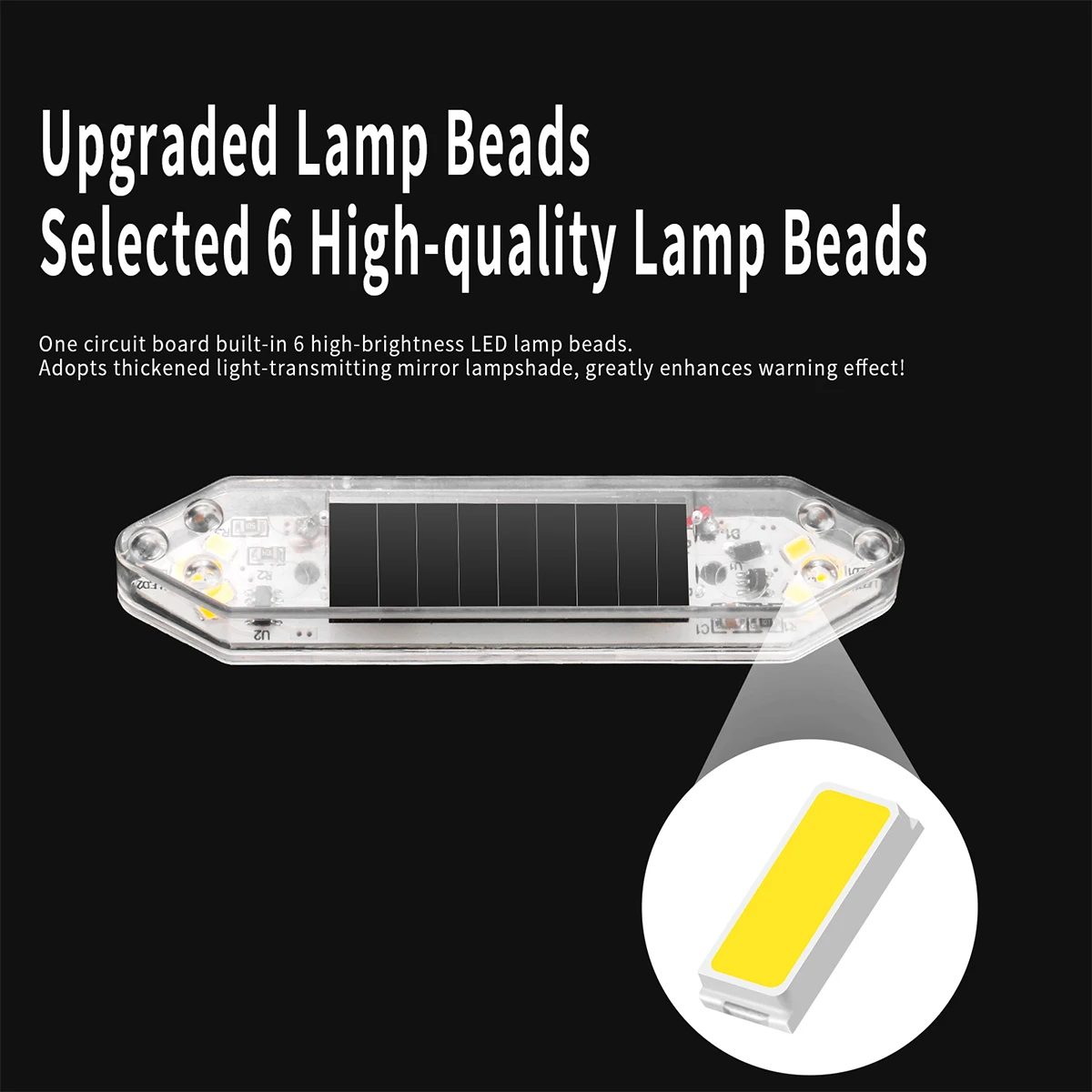 2/4X LED Solar Power Car Warning Light Wireless Anti-Theft Caution Lamp Night Security Simulated Alarm Flashing Dummy Alarm Lamp