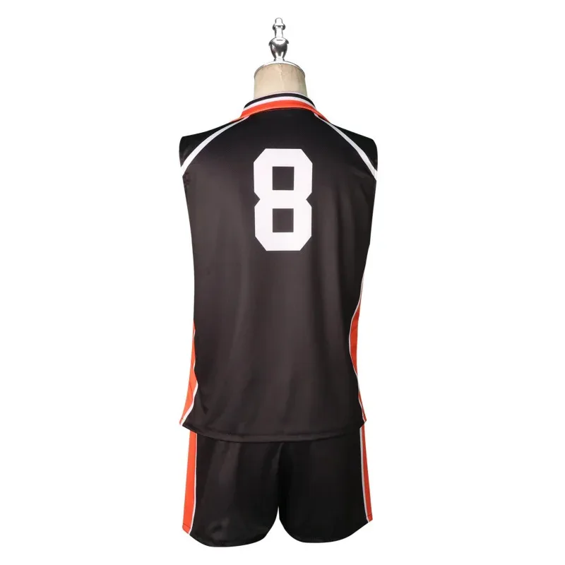 ¡¡Animé japonés Haikyuu!! Disfraces de cosplay de Shimizu Kiyoko # 8 Shimizu camiseta de voleibol Karasuno conjunto de camisa deportiva sin mangas para mujer