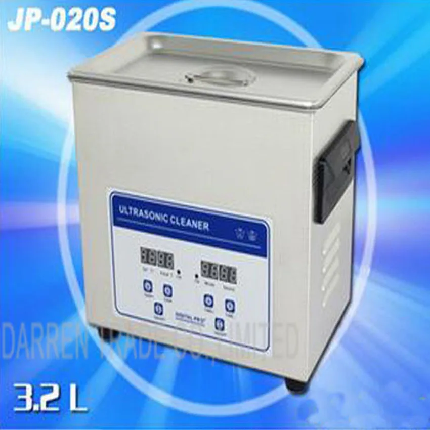 1PC hot sell Globe digital heater&timer Ultrasonic cleaner JP-020S 3.2L bath for circuit boards,motor  washing machine