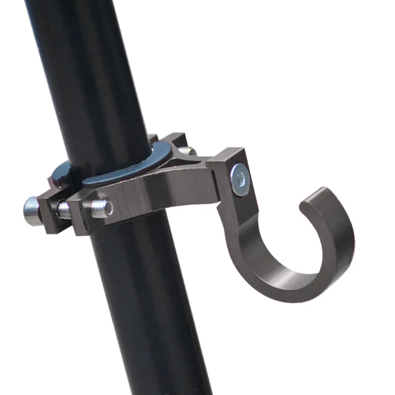 The handlebars of the bicycle are made of aluminum alloy and can be adjusted in angle. There are fixed hooks for carrying bags. image 6
