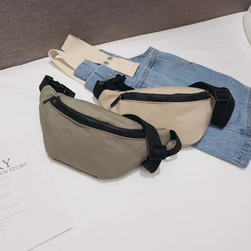 Bolsa de cintura infantil de nylon, pochete para bebês, meninas, meninos, bolsa crossbody, cinto infantil, bolsa de banana