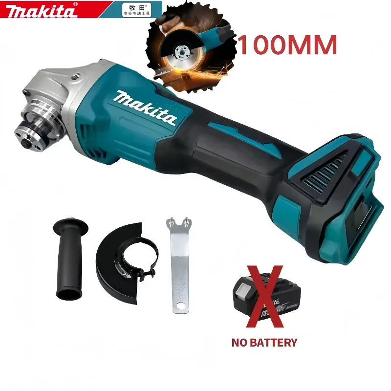 

100/125mm Makita DGA404 Brushless Lithium Electric Angle Grinder 18V Rechargeable Cutting Machine High Power Machine Power Tool