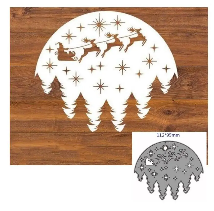 Christmas Santa Claus Decoration Metal Cutting Dies Scrapbook Paper Craft Knife Mould Blade Punch Template Embossing Stencils