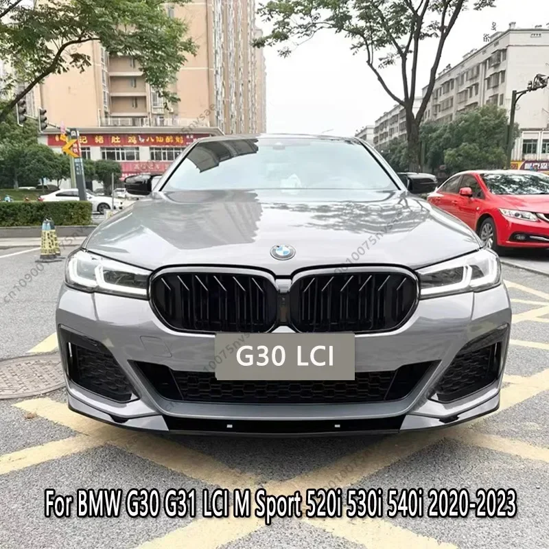 For BMW 5 G30 G31 LCI M-Sport 520i 530i 540i M550i 2020-2023 Front Bumper Lip Spoiler Splitter Front Lip Guard Protector Cover