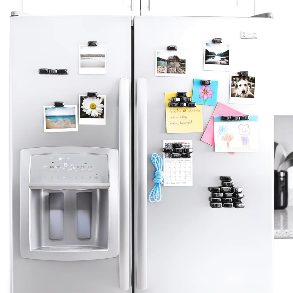 مغناطيس حجر المغناطيس الأسود غير المنتظم المصقول كتلة مغناطيسية متعددة الوظائف تخفيف التوتر العلاج التفاعل اللعب مغناطيس الثلاجة #2