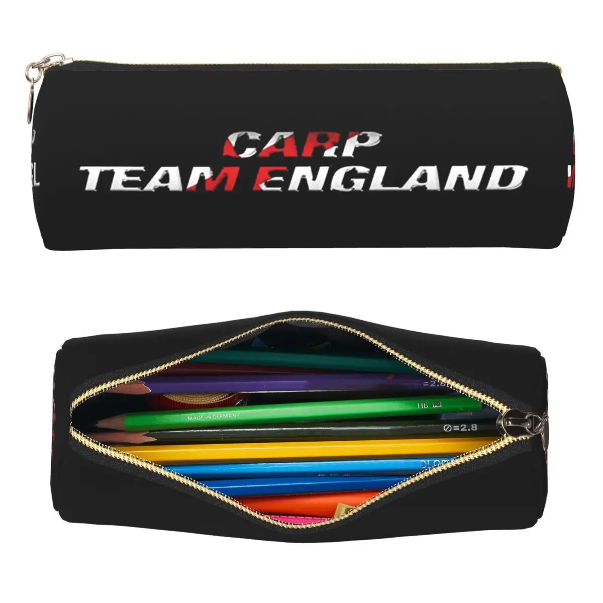 Custom Korda Fishing Logo Pencil Case Pencil Pouch Cylinder Pen Box Pencil Bag for Students Gifts
