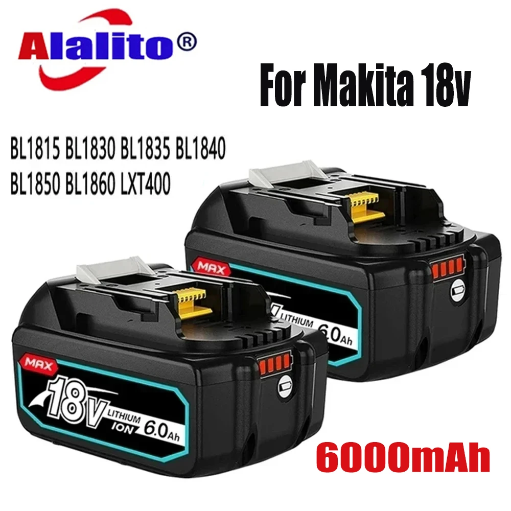 

2024 18V 6.0Ah BL1860b Rechargeable Li-ion Battery For Makita 18 Volt Power Tools BL1860 BL1830b BL1850b BL1840 LXT-400 6A