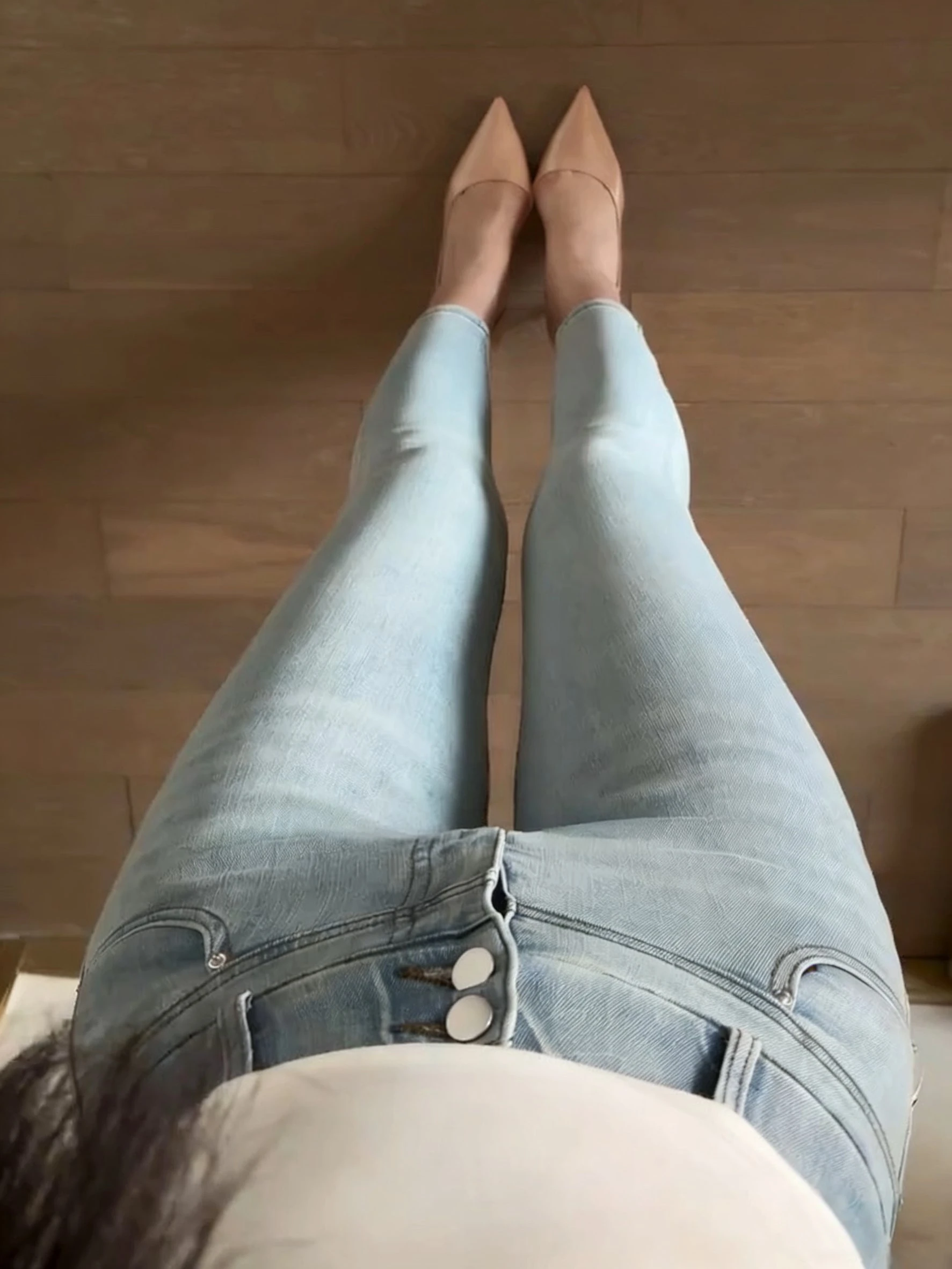 

Джинсы женские с высокой талией, облегающие, с завязками, сексуальные, зауженные к низу, из хлопкового стрейч-денима, с эффектом омоложения, для пышных бедер