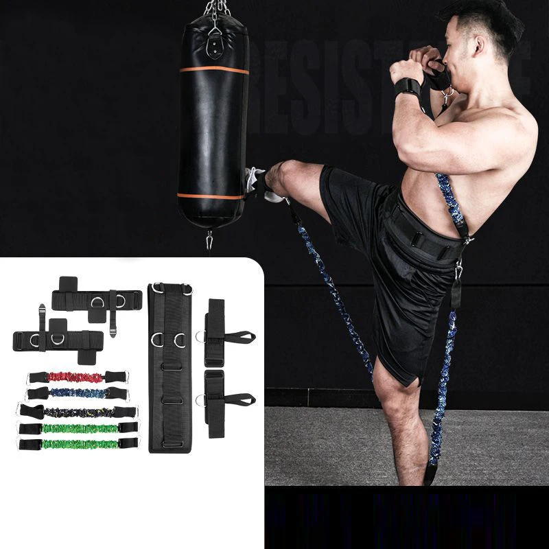 Body Training Resistance Band Set Elastic Band Male Fitness Boxing Bounce Strength Training Resistance Bands