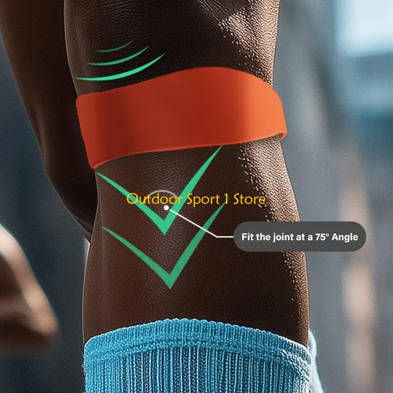 

A0KA Silicone Patella Strap Knee Support Silicone Patella Tendon Knee Strap Shock Absorption for Soccer Basketball Baseball