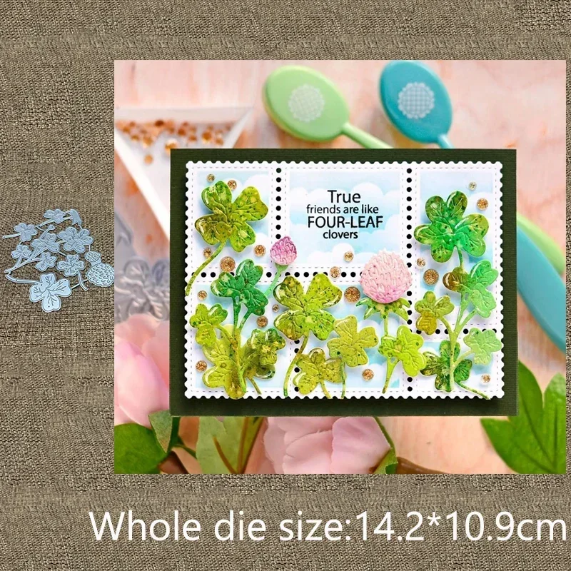 New Design Craft Metal stencil mold Cutting Die CLOVER decoration scrapbook die cut Album Paper Card Craft Embossing