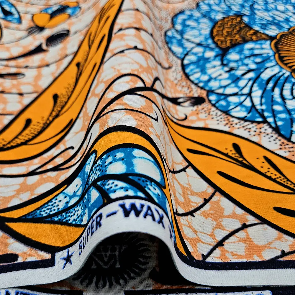 تصميم جديد 2025، نسيج شمع سوبر هولاند عالي الجودة، قماش الخاصرة الأفريقية، نسيج شمع قطن 100% للملابس #2