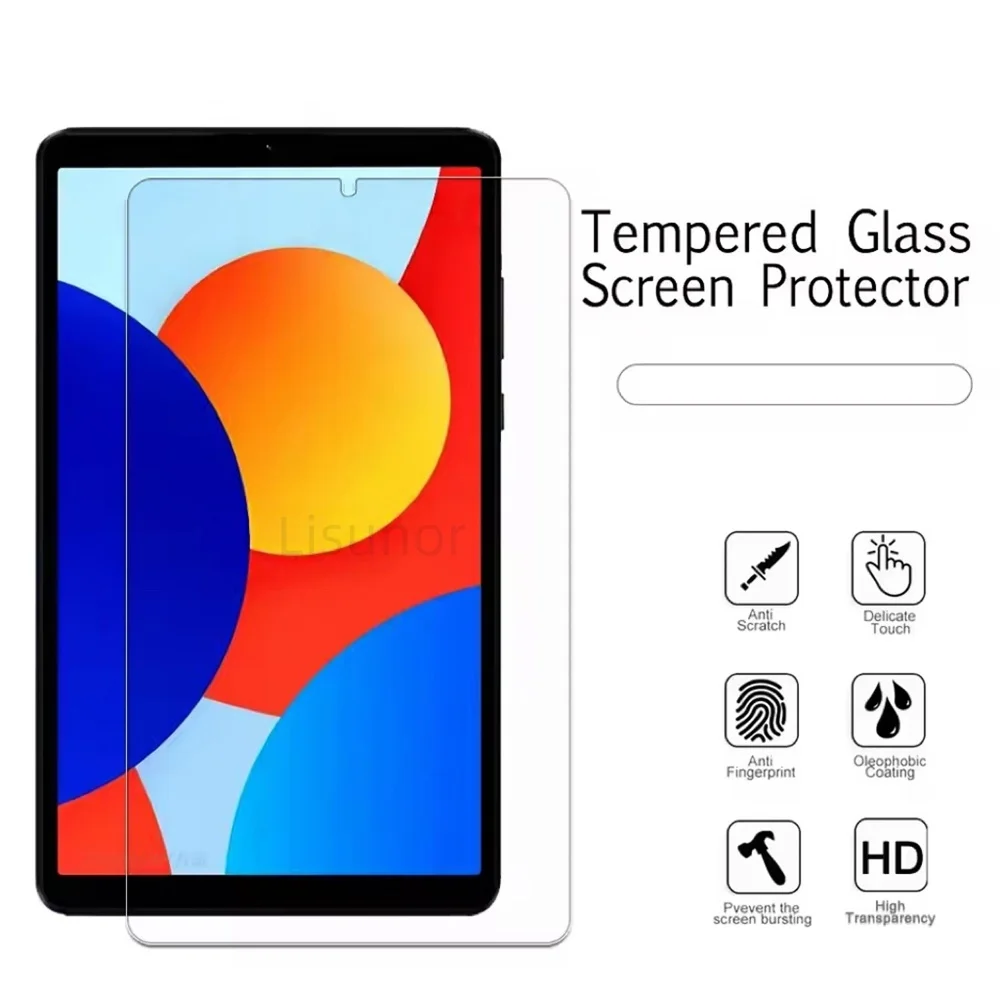2 PCS 9H Tempered Glass Tablet Screen Protector For Xiaomi Redmi Pad SE 4G 8.7 Inch 2024 Anti-Fingerprint Clear Protective Film