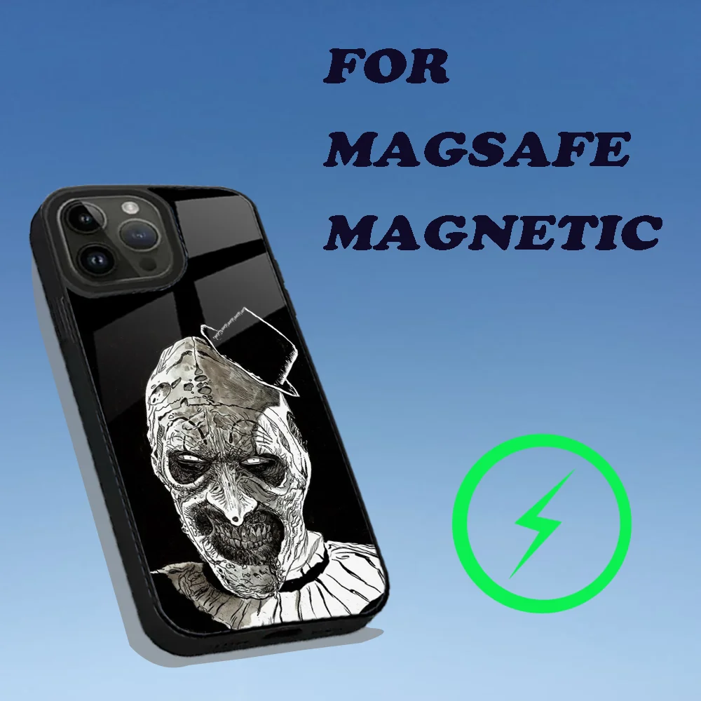 T-TerrifierS Art the Clown Phone Case For iPhone 16,15,14,13,12,11,Plus,Pro,Max Mini Magsafe Magnetic Wireless Charging