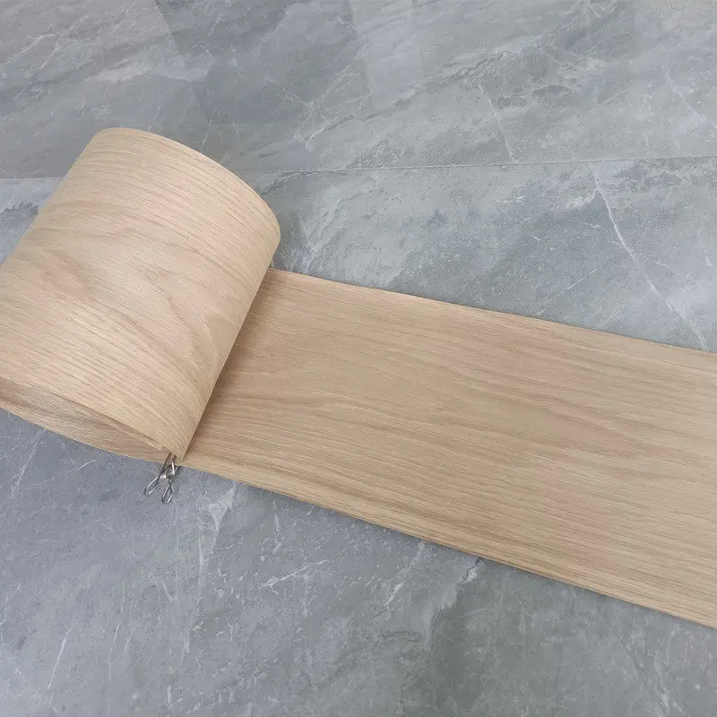天然本物のアメリカンホワイトオーク材家具用突き板-20cm-x-280cm-025mm-c-c