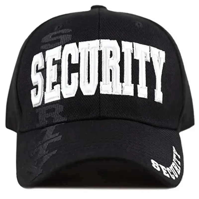 SECURITY Cap Men Baseball Caps Cotton snapback Hat Unisex Summer Outdoor Sun Hats Men Women Hip hop Trucker Caps Gorras