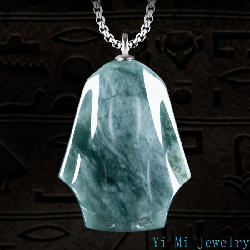 جديد الطبيعية A-السلع الجاديت المياه الزرقاء ثلاثي الأبعاد الفرعون المصري قلادة قلادة الجليد اليشم نماذج الموضة الرجال والنساء