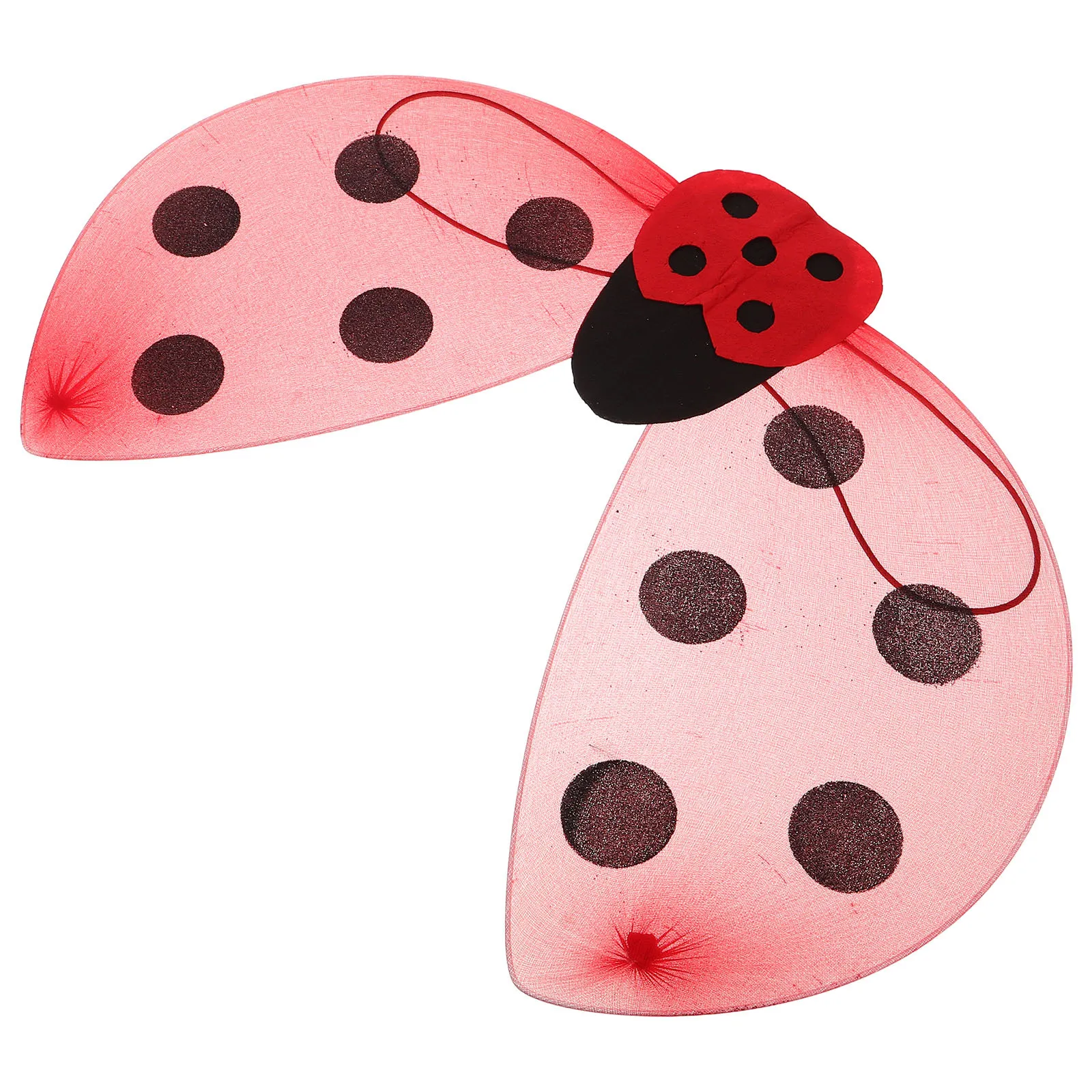 

Ladybug Wings Costume for Girls - Dress Up Wing Props for Cosplay Party Festival Performance Lightweight Comfortable Child