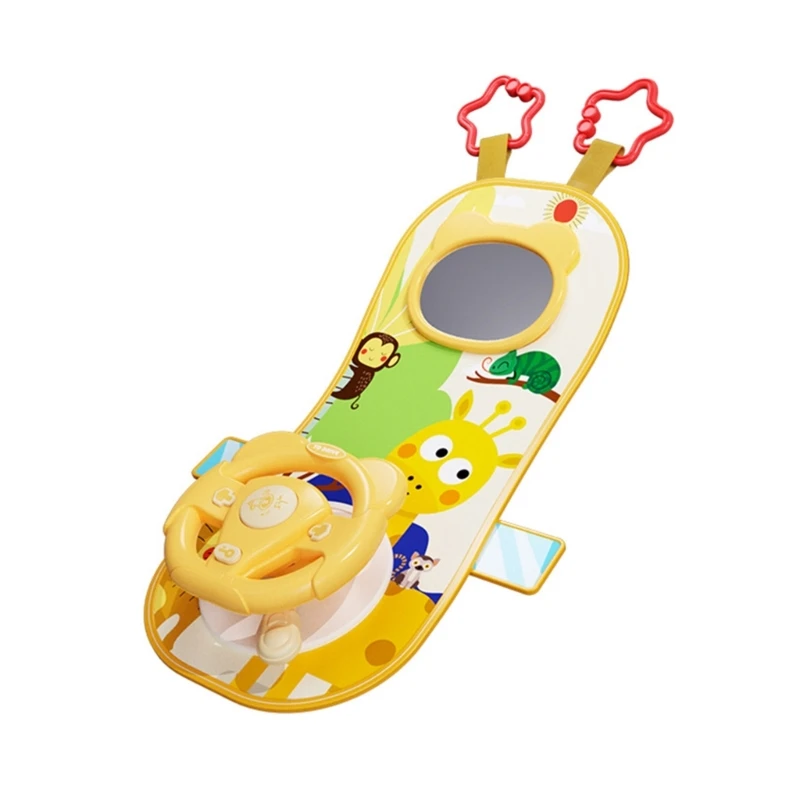 Baby Turn and Learn Driver with Sounds Mirror Mini Steering Wheel Toy Musical Mirroring Toy Early Learning Education