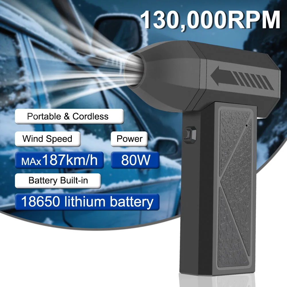

Snow Blowing Electric Air Duster Cleaning Blower Tool Violent Hair Dryer Universal Turbo Blower Fan Car Accessories