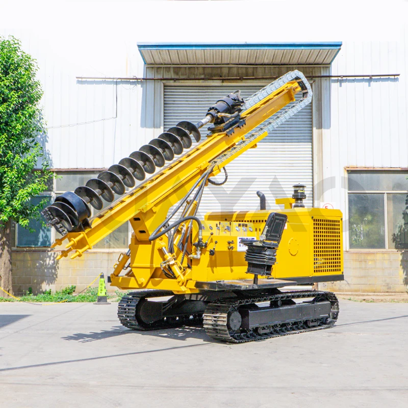 4-cylinder Diesel Power Head Customized Stroke Tracked Pile Driver Drilling Machine