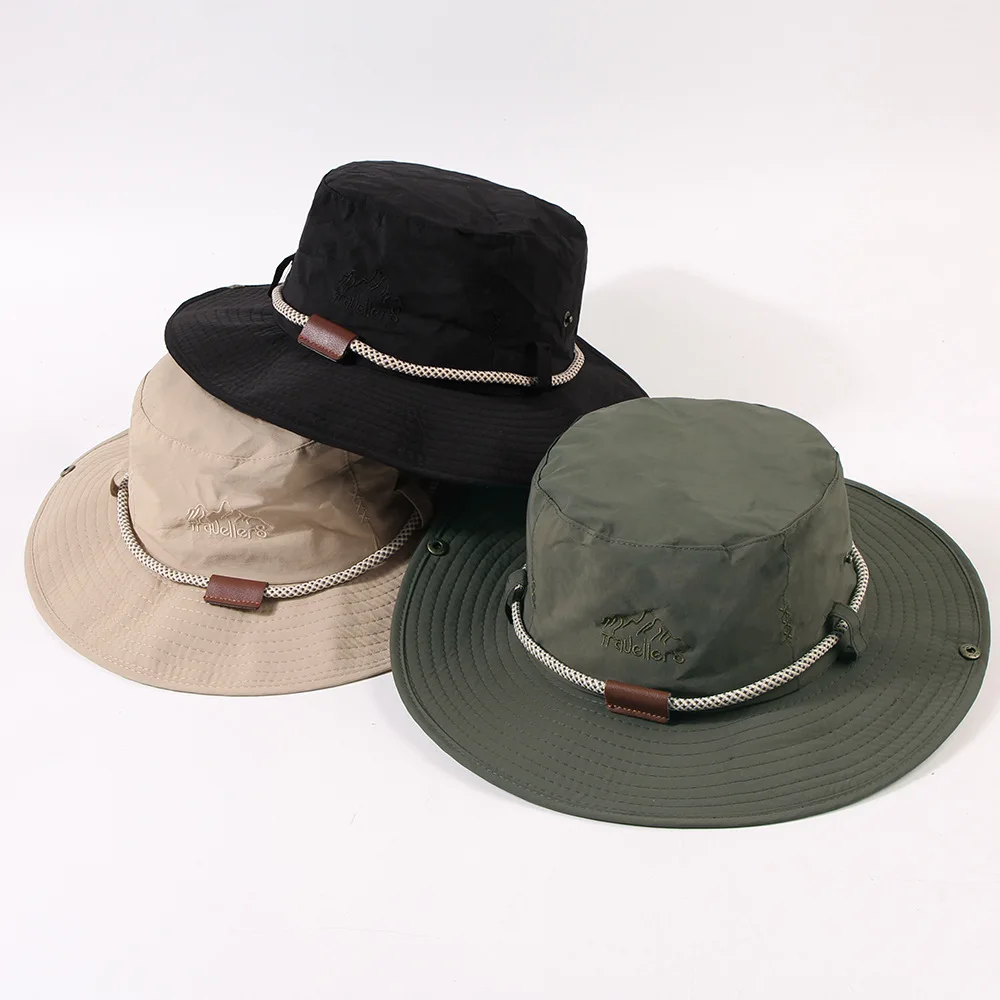 Summer Bucket Hat Men Women Sunscreen Fishing Hat Outdoor Breathable Fisherman Cap Hiking Climbing Camping Uv Protect Windproof image 2