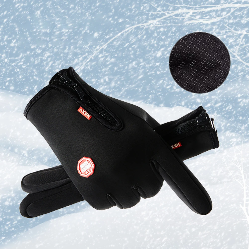 

Winter Cycling Gloves for Men Women Motorcycle Fleece Touch Screen Skiing Cycling Windproof Warm Non-Slip Waterproof Gloves