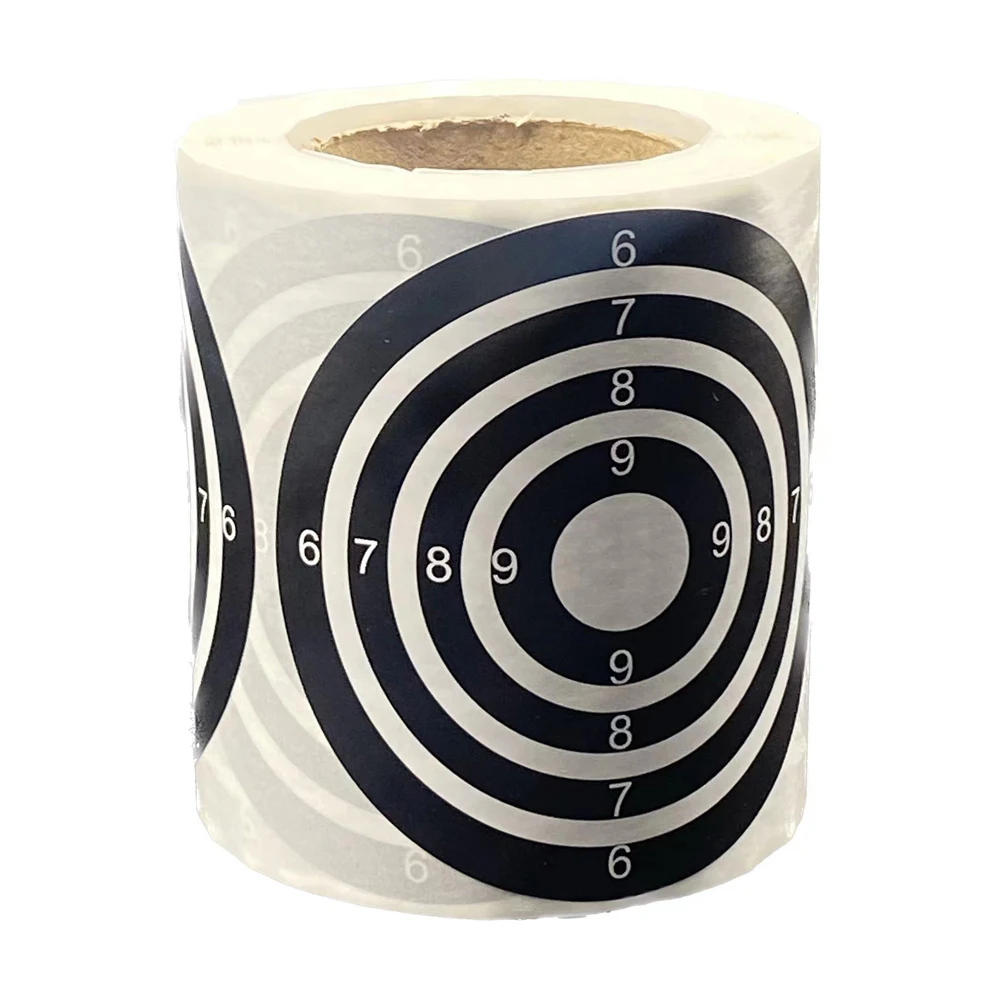 Black and White Ordinary Sticker Targets(Non-color-impact) 3 inch 7.5CM 200 Counts Roll Shooting Hunting Sports Indoor Outdoor