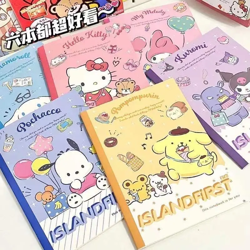 

Sanrio anime Hello Kitty Kuromi My melody cartoon cute notebook ins style horizontal line high-value student notepad diary gift