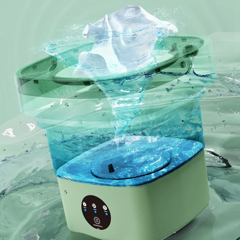 6.5L Foldable Washing Machine Portable Mini Socks Underwear Panties Washing Machine For Dormitories Camping