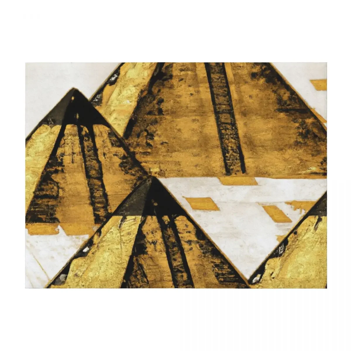 

Klimt Gold Pyramids Throw Blanket Sofa Quilt Soft Beds blankets ands Beach Blankets