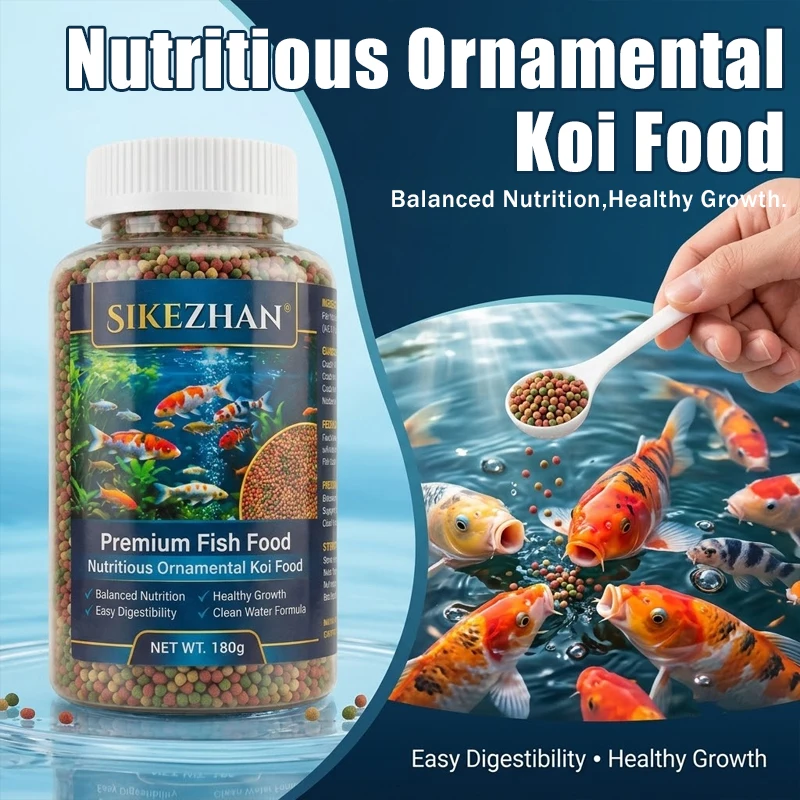 Ornamental Koi Food Premium Fish Food Nutritious Formula with Balanced Nutrition Healthy Growth and Clean Water Support-SIKEZHAN