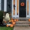 Halloween Ghost Garden Flags for Outside 12x18 Inch Double Sided jjp