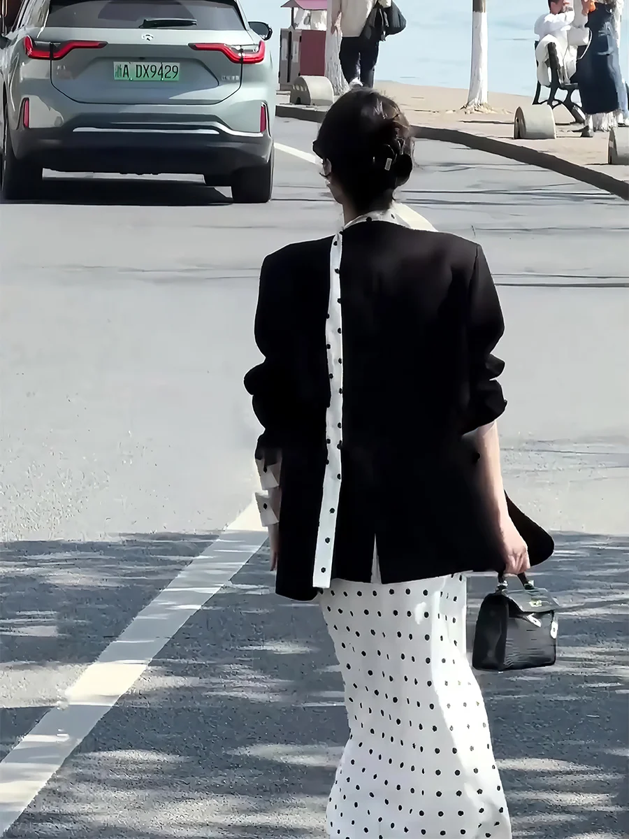 Veelzijdige lichtgewicht luxe losse dames lente 2025, nieuw pak Dr tweedelige set Faionable Design All-Match Sle