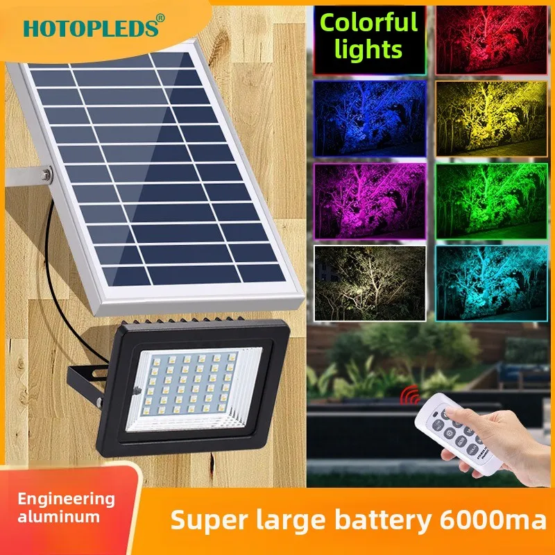 

Solar Flood Light Outdoor Garden Garden Light Engineering Aluminum Remote Control RGB Tree Landscape Light