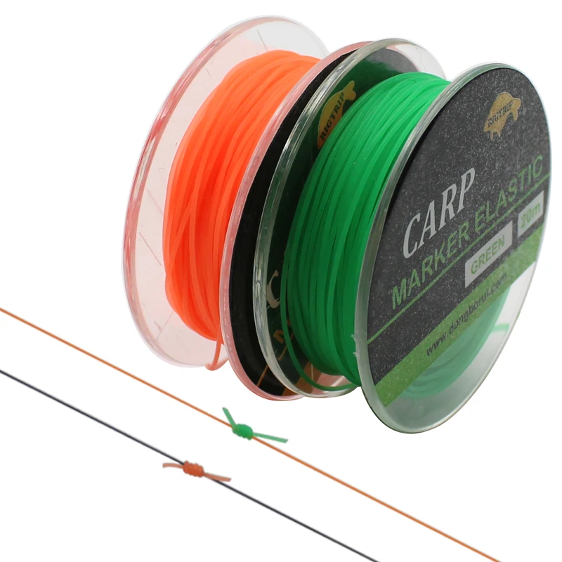 20m Carp Fishing Line Elastic Marker Line Carp Hair Chod Rigs Two Colors Carp Rig Making  Accessories Fishing Feeder Tackle