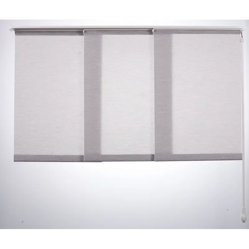 ZSTARR Ceiling Mount Blackout Replacement 3-rail Track Screen Vertical Shades Panel Track Blinds for Large Sliding Glass Door
