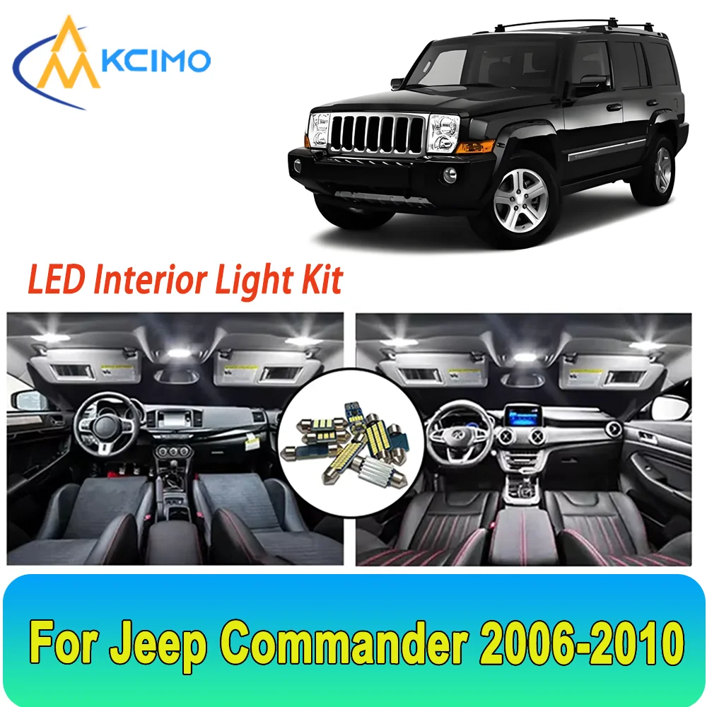 

New Light Bulb For Jeep Commander (2006-2010) Premium Bright LED Interior Dome Map Trunk Light Kit Car Led Lamps New Car LED