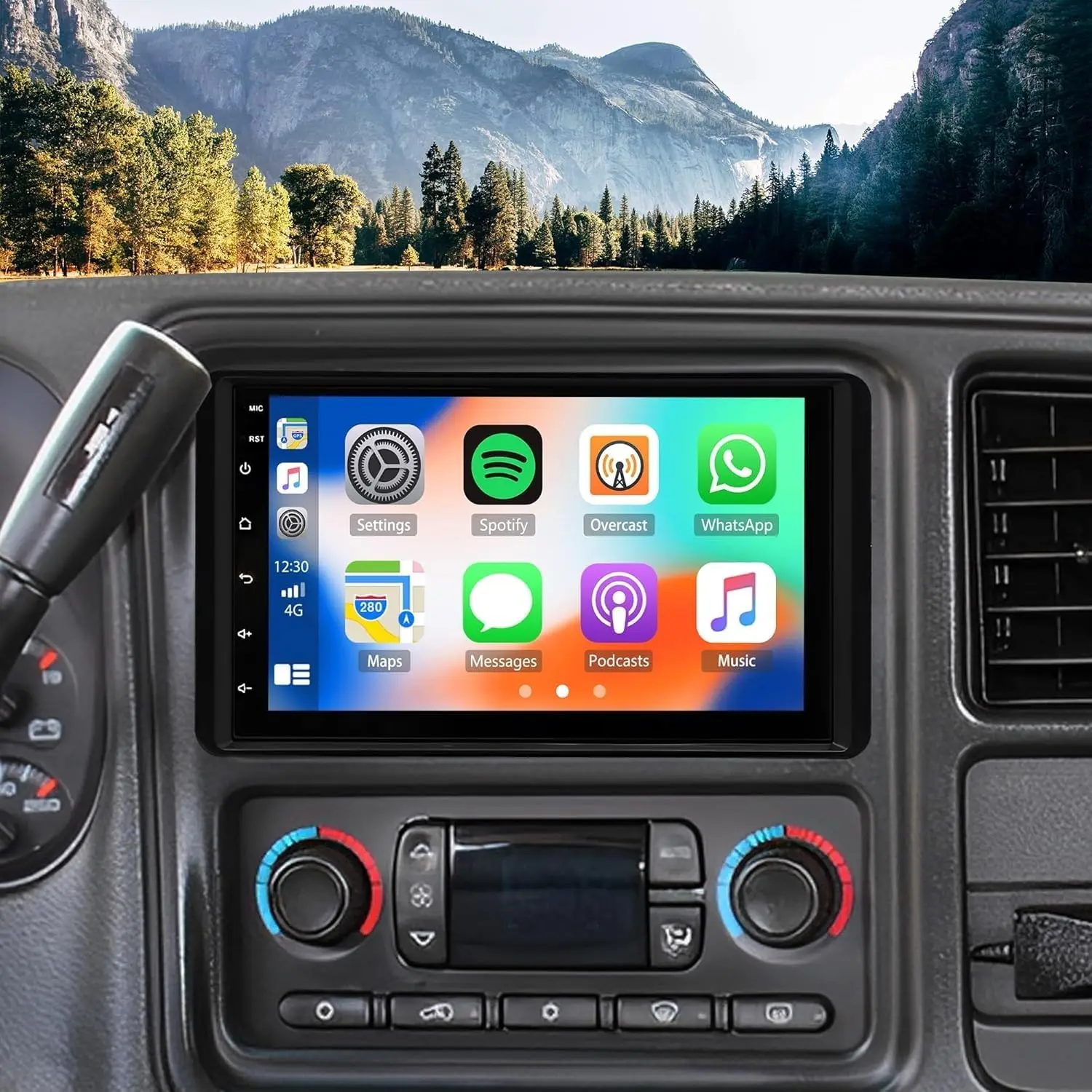 

Car Stereo Radio for Chevy Silverado 2003-2006, Android Auto & Wireless CarPlay, 7' Touchscreen GPS Navi