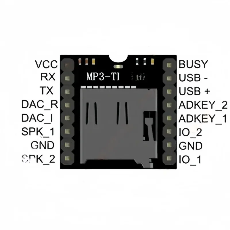DFPlayer Mini MP3 Player Module with TF Card USB Port for Arduino Notification Alarm DIY Toys Raspberry Pi ESP32 Bluetooth Audio image 4