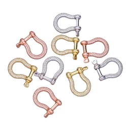 Juya Handmade 18K Gold Plated Decorative Connector Fastener Locks Carabiner Clasps For DIY Women Paracord Pendant Jewelry Making