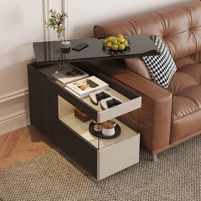 Nordic modern style living room sofa small side few large capacity high bedside table integrated multi-purpose cabinet