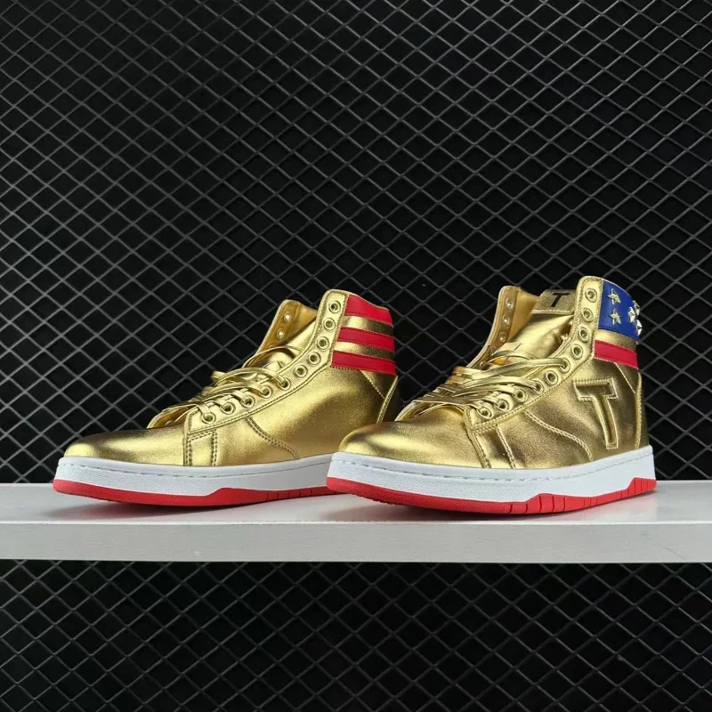 Trump Never Surrender Casual Boots Road Sports Shoes High Top Gold Buty sportowe dla mężczyzn Zapatillas Hombre Sneakers Men