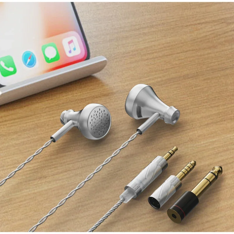 AOSHIDA E60 HiFi คุณภาพ Plug-in 4.4/3.5 มม. หูฟังแบบแบนแบบถอดเปลี่ยนได้