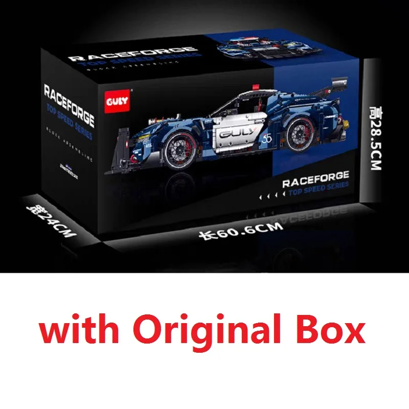 

Original Box 3998 pieces 1:8 building blocks MOC remote control Super Sports model Mustang police car puzzle toy birthday gift