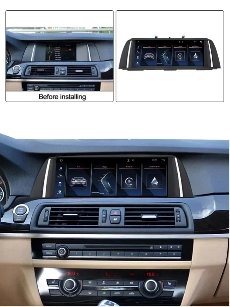 EU-Lagerbestand 10,25 Zoll Linux-System Auto-Multimedia-Player für BMW 5er F10 F11 CIC NBT Android Auto Wireless CarPlay BT WIFI Beibehaltung des Originalsystems Plug and Play